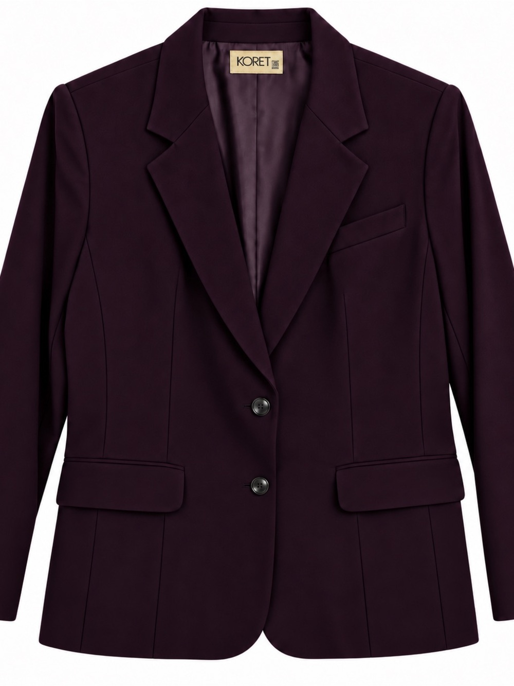 Koret Vintage Eggplant Purple Blazer — Tailored Fit, Fully Lined | SZ M/L